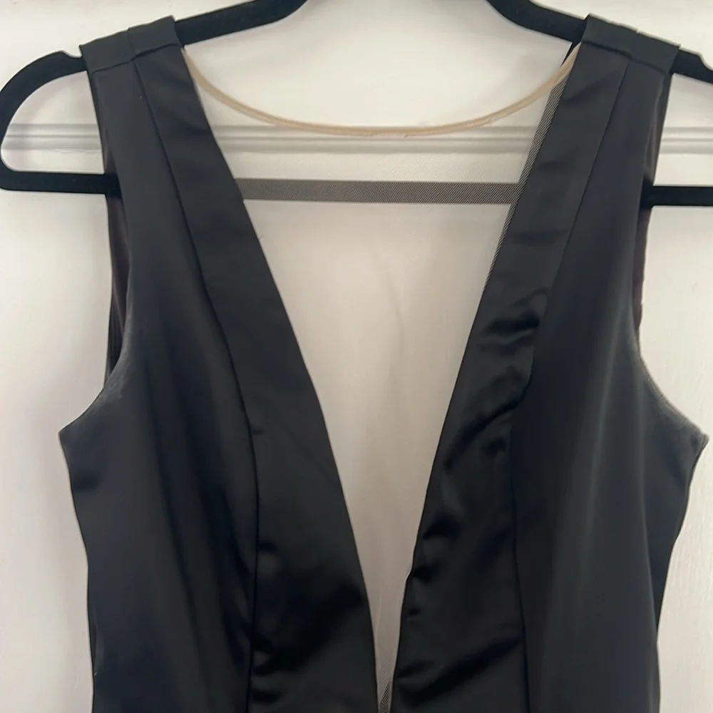 ☀️ Bebe Black Mesh Front Mini Dress (read description) - Picture 2 of 10